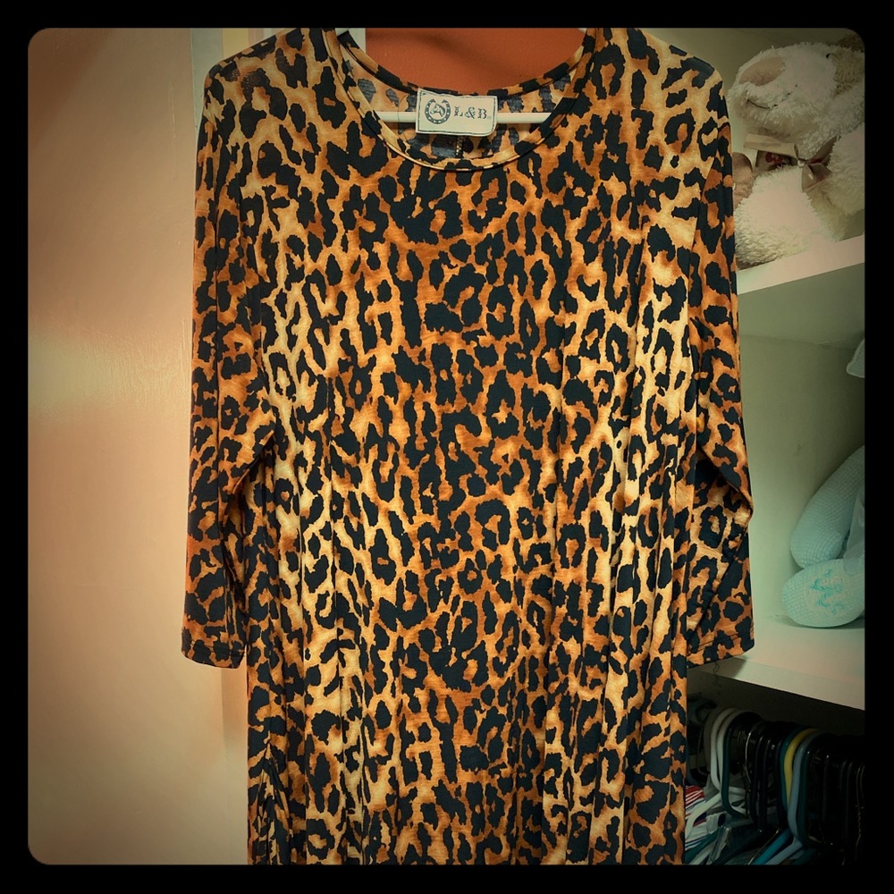 Leopard Print knee length dress!!